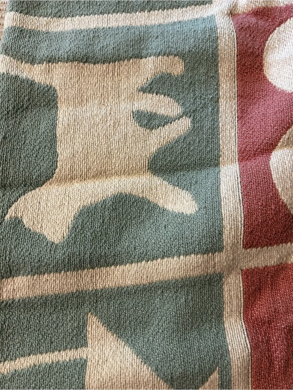 Vintage Crown Crafts Country Silhouettes Throw Blanket Geese Cats Cottage Cotton